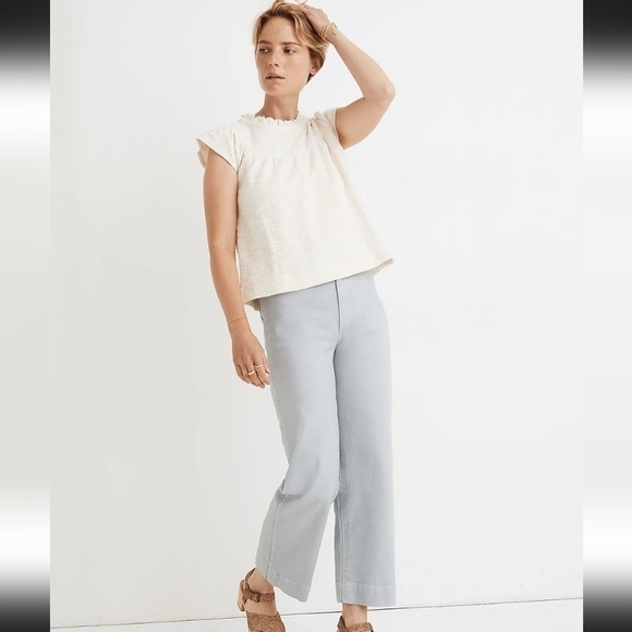 Madewell Textural Knit Ruffle-Neck Top - Picture 2 of 11